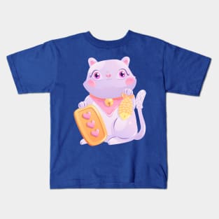 Kawaii lucky cat Kids T-Shirt